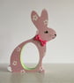 Easter Bunny Chocolate Egg Holder Wooden Hand Painted  - Image 2