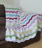 BLANKET, THROW. Ripples. Crocheted .' Village Fete'...ready to ship ..... - Image 4