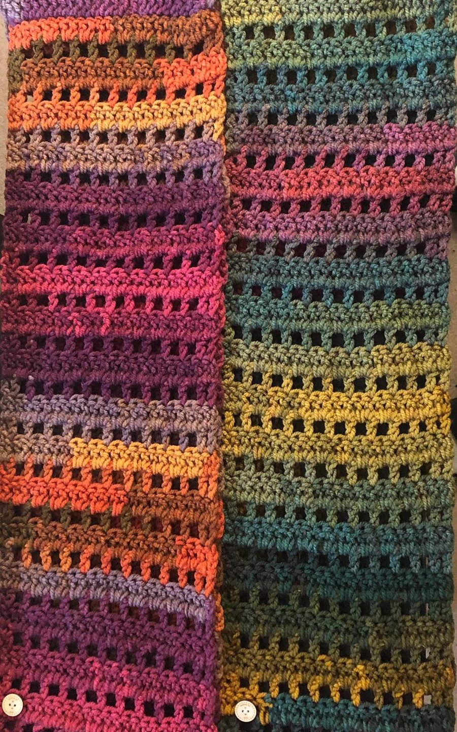 Crochet Variegated Infinity Scarf 