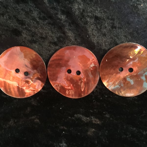 Large Copper Shell Button Size 80