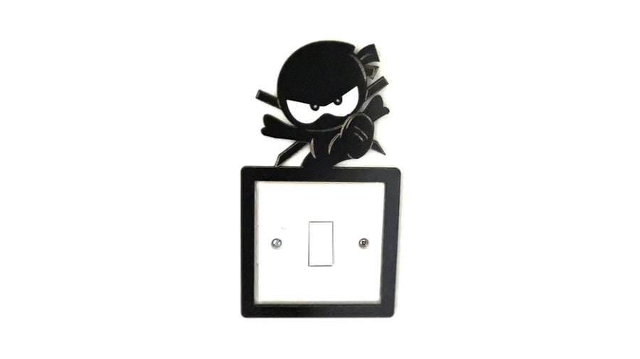UK light Switch surround - Ninja Fighting stance