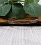 Copper Cuff - Embossed Leaf Pattern with Antiqued Finish. Size Medium - Image 2