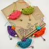 Five Timy Crochet Bird Decorations - Alternative to a Card