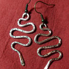 Copper snake earrings