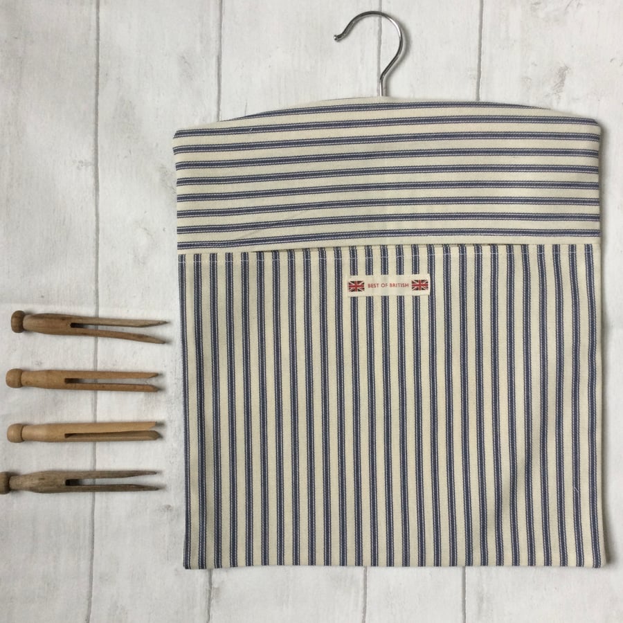  Cotton Ticking Peg Bag 