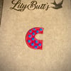 Embroidered Iron on Patch  - Letter C 33 mm x 25mm
