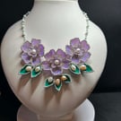 Pearl Garden Seed Bead and Genuine Pearl Necklace 