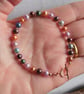  Mixed Autumn Colours, Pearl Bracelet with a Rose Gold Filled Toggle Clasp - Image 8