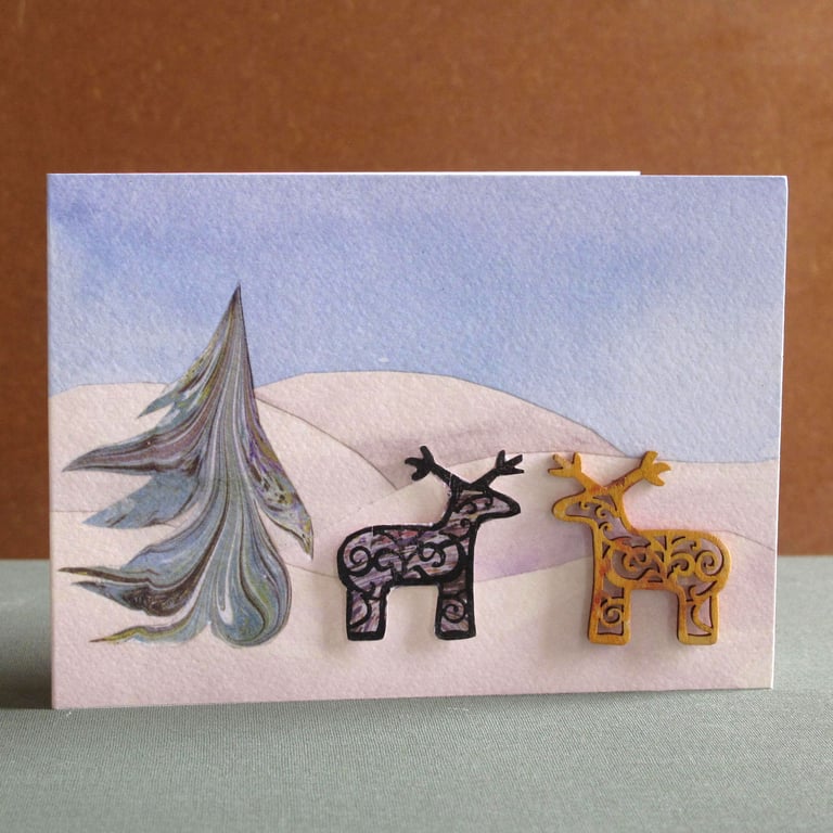Unique Hand Made Christmas Card with Envelope