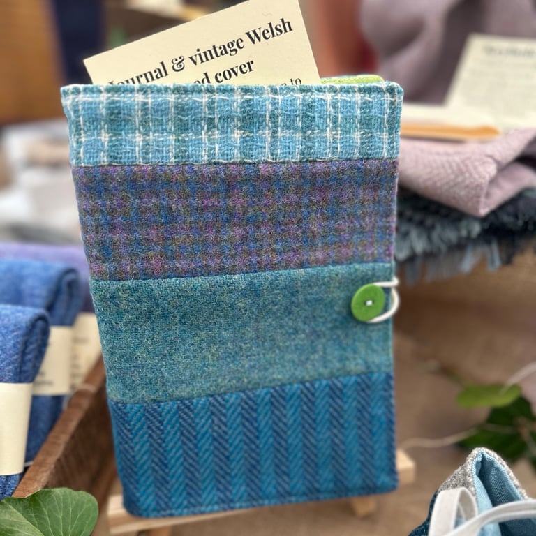 Patchwork Vintage Welsh Tweed Journal Cover & Notebook