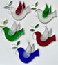 Stained Glass Dove Suncatcher - Hand Made Hanging Decoration - White