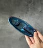 Resin Pen Holder - Blue Desk Pen Rest Organiser - Image 2