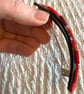 Black Rectangle Barrette Hair Clip with Red Buttons - Image 2