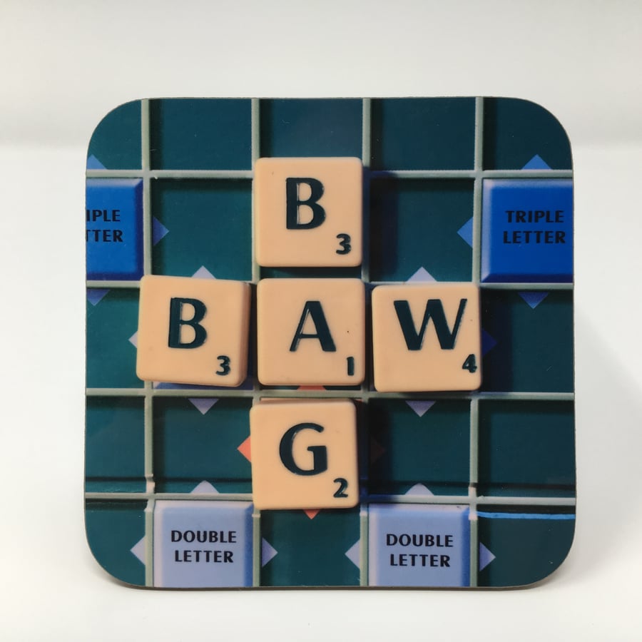 ‘Bawbag’ scrabble coaster FREE DELIVERY 