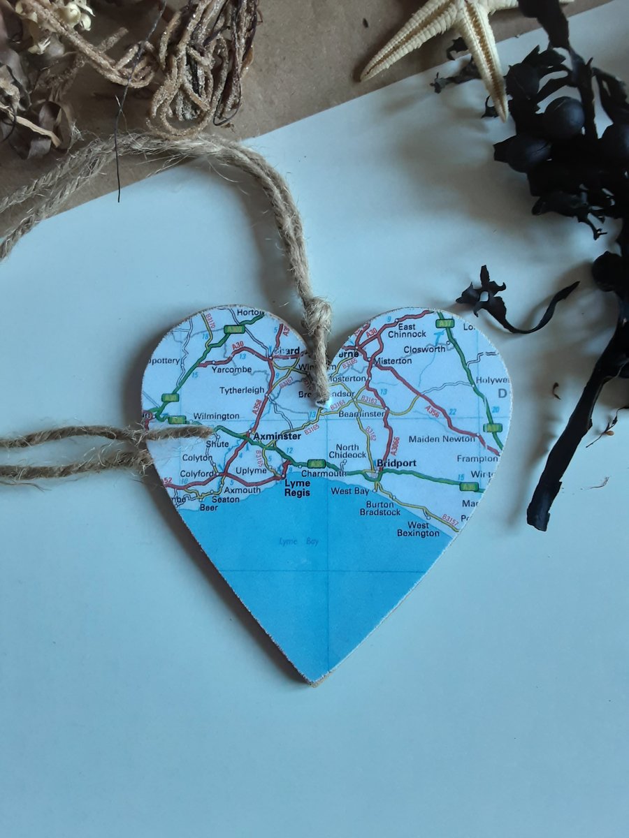 Map heart tag.