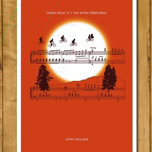 E.T. - Theme by John Williams - Movie Classics Poster - Various Sizes