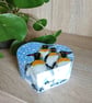Trinket box love heart shaped, handpainted with penguins.   - Image 8