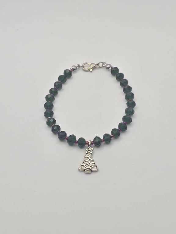 Kids Christmas Tree Charm Bracelet