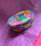 Set of 4 oval, hand painted gift boxes - Image 7