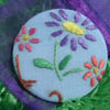 Vintage embroidered Pocket Mirror