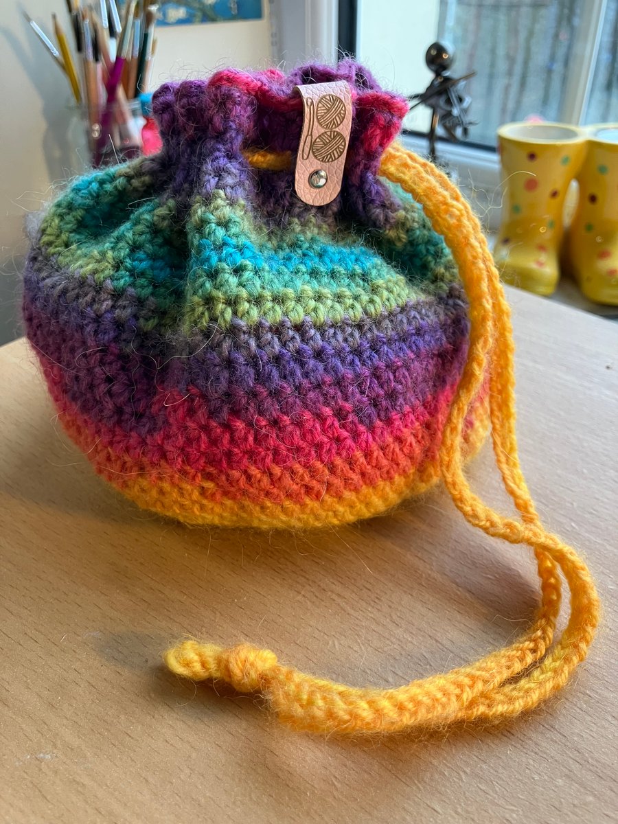 Rainbow Dice Goblin bag with Dice tray