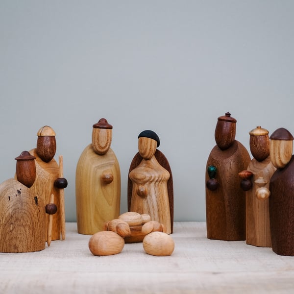 Wooden Nativity Display