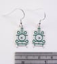 Steam Train Drop Earrings, Silver Railway Jewellery, Handmade Train Gift - Image 2