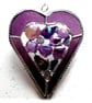 Heart Suncatcher Stained Glass Purple Abstract 024 - Image 6