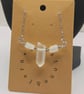 Necklace with wire wrapped clear quartz crystal pendant - Image 5