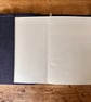 Notebook & Journal Cover in Dark Blue Vintage Welsh with Stitched Cowslip design - Image 5