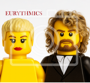 LEGO-Inspired Eurythmics – 5x5" Print (Mounted for 9x9" Frame)