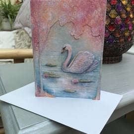 Gliding swan lots of love card
