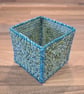 Medium container for office items - green and teal pattern - Image 5