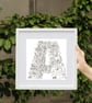 Personalised Decorative Floral Alphabet Art Digital Print - Image 1