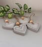 Grey Hanging Heart Aroma Stones Set of 4 – Essential Oil Diffusers - Image 3