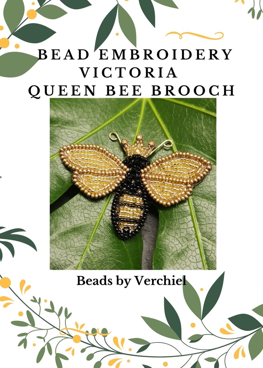 Jewellery Making - Bead embroidery Victoria Queen Bee Brooch Kit