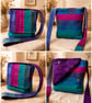 Harris Tweed stripey patchwork crossbody bag 