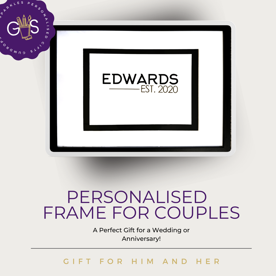 Personalised Mr Mrs Wall Art Wedding Date Framed Wall Print