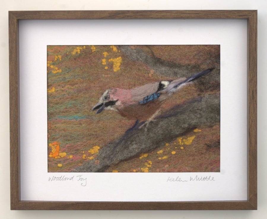 Woodland Jay - original felted art