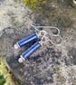 Scrolls lapis lazuli and silver earrings