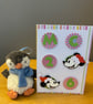 Handmade Minnie & Mickey Christmas Card – Modern Festive Design