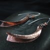 Copper fold form earrings