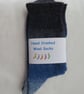 Hand-cranked Knitted Ribbed Wool Socks Size 8 to 9 mismatched - Image 5