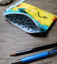 Cute happy cat zip purse with wrist strap - Image 3