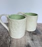 Handmade porcelain button mug. Cup. - Image 4