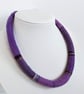 Felted cord necklace - shades of purple