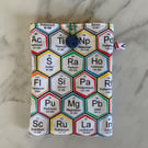 Kindle sleeve, Periodic Table pattern, button and elastic loop closure