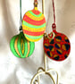 6 hand painted Christmas tree decorations - Image 5