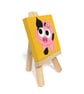 Spotty Pig Mini Painting - original acrylic art of cute farmyard animal - Image 7