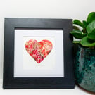Personalised Red Heart Map custom made heart shaped paintings of special places